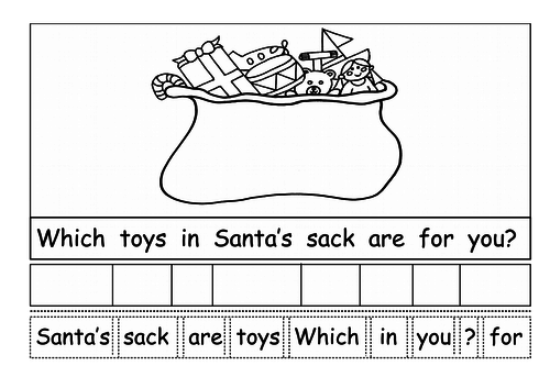 Christmas sentence boards.