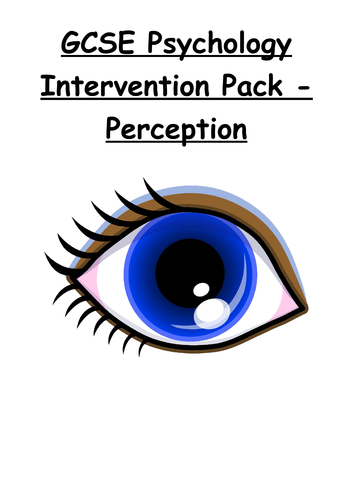 AQA GCSE New Spec Perception - Intervention booklet