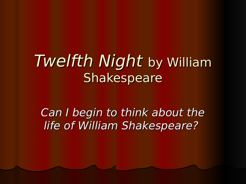 Introduction to Shakespeare topic