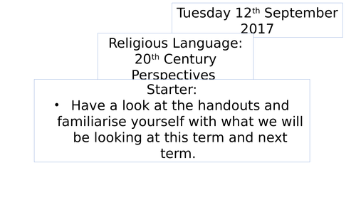 Philosophy A Level - OCR - Religious Language: 20th Century Perspectives Intro