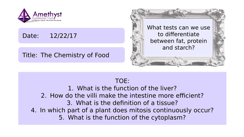 The Chemistry of Food (with Required Practical) - AQA (9-1)
