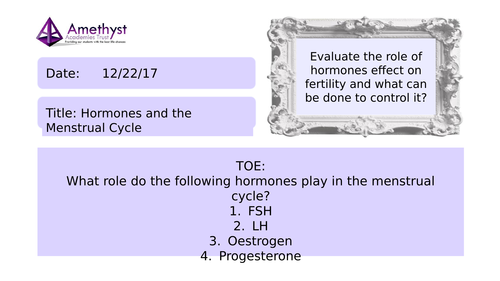 Hormones and the Menstrual Cycle - AQA (9-1)