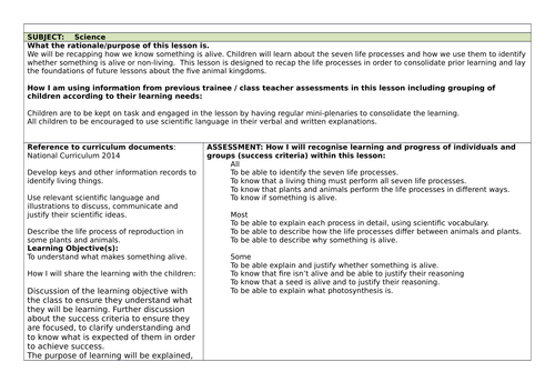 Mrs Nerg ( Life Processes) Lesson pack