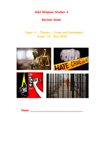 AQA A Religious Studies GCSE - Crime and Punishment Revision Guide