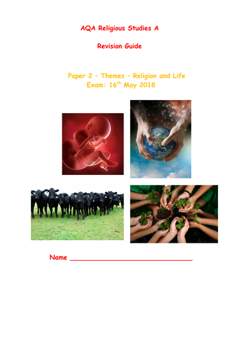 AQA A Religious Studies GCSE - Religion and Life Revision Guide