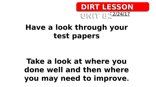 Dirt lesson unit B2