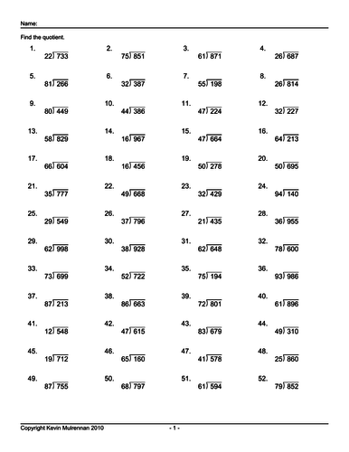 1000 questions advanced division with remainders ks2 mathematics