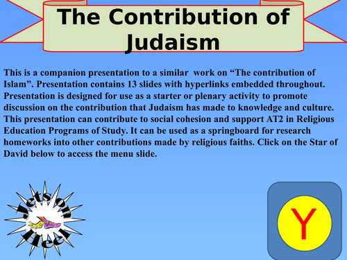Contribution of Judaism