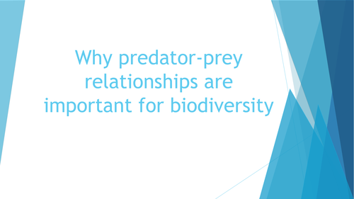 Importance of predator-prey relationships for biodiversity - Presentation