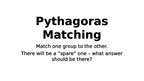 Pythagoras Matching