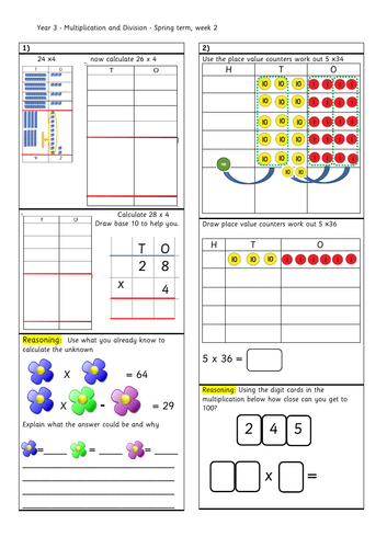 Year 3 question strips - Multiplication and Division - Spring block 1 (2)