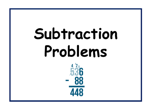 Subtraction Problems (7 - 11 yrs) | Teaching Resources