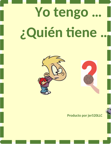 Profesiones (Professions in Spanish) Tengo Quién tiene