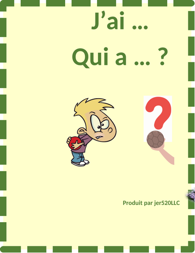 Professions in French J'ai Qui a