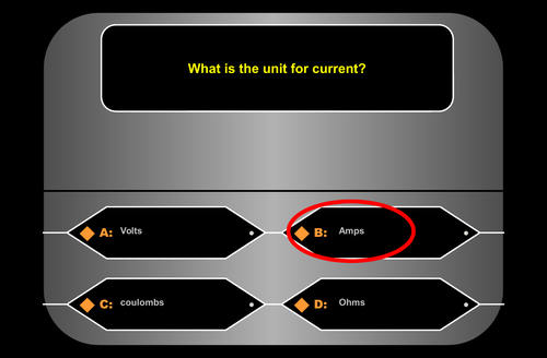 Voltage = Current x Resistance | Who Wants to be a Millionaire | Game | Revision