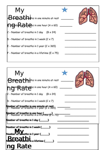 Calculating Breathing Rate and Cost of Cigarettes - Numeracy across curriculum