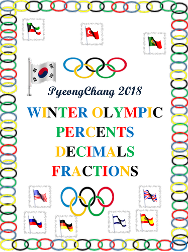 PyeongChang Olympic Percents-Decimals-Fractions