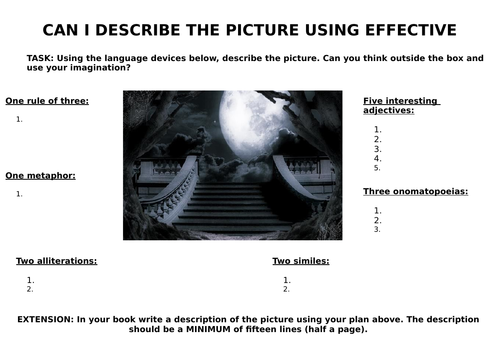 Creative Writing Planning Sheet | Teaching Resources