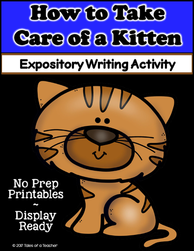How to Take Care of a Kitten ~ Writing Activity