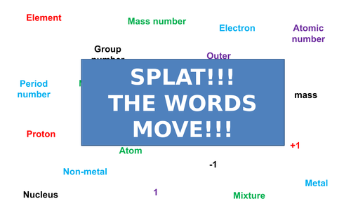 Atoms, Elements, Compounds, Mixtures | Moving Splat!!! | Game | Revision