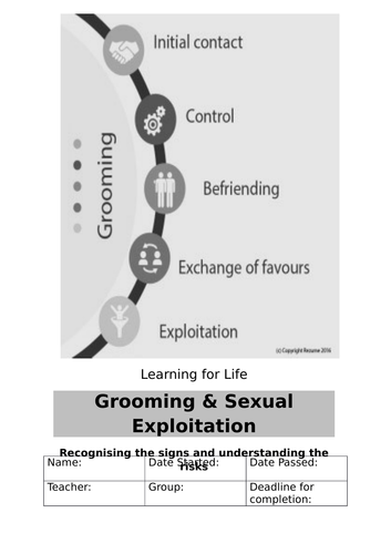 Grooming and Sexual Exploitation Workbook