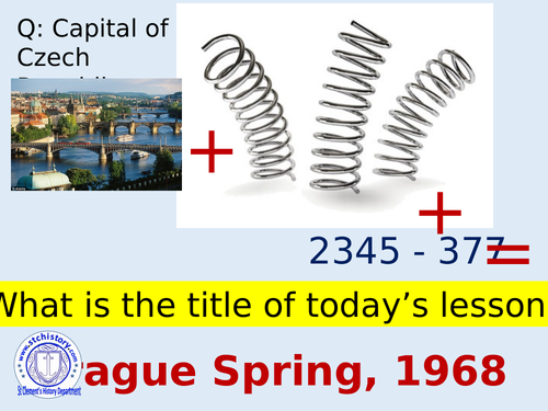 9-1 Edexcel: Cold War - Czechoslovakia & Prague Spring (EDITABLE)