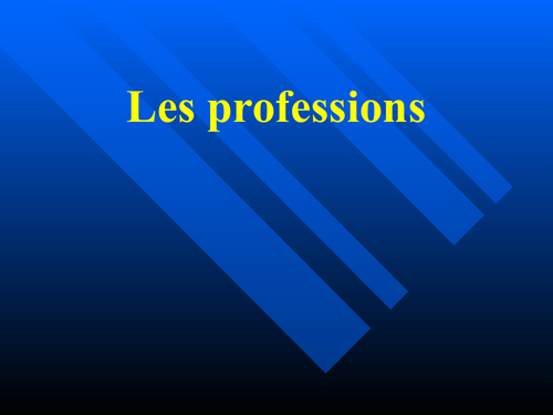 Professions in French PowerPoint