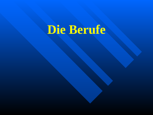 Berufe (Professions in German) PowerPoint