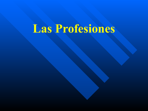Profesiones (Professions in Spanish) PowerPoint