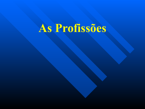Profissões (Professions in Portuguese) PowerPoint