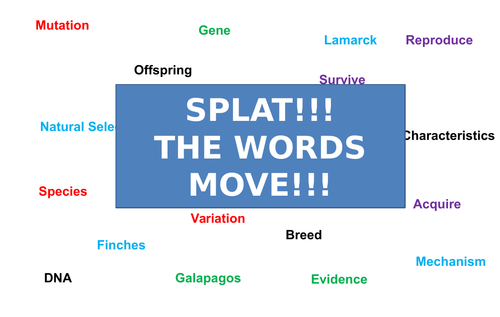 Evolution, Natural Selection | Moving Splat!!! | Game | Revision