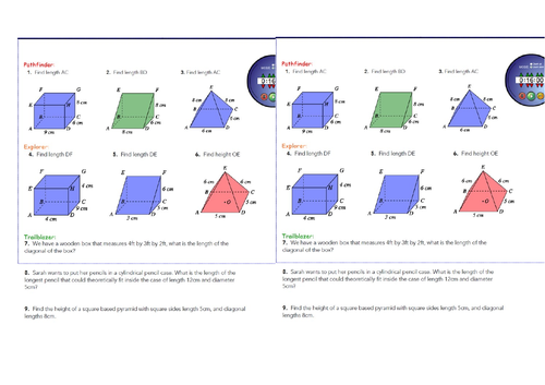 3D Pythagoras Theorem lesson | Teaching Resources