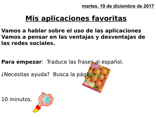 Viva GCSE 3.1 Mis aplicaciones favoritas redes sociales