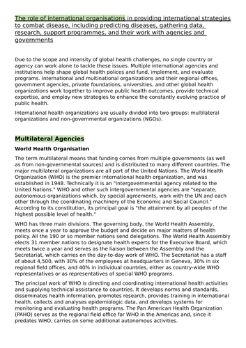 OCR A Level Geography - Disease Dilemmas - Disease Prediction and Mitigation