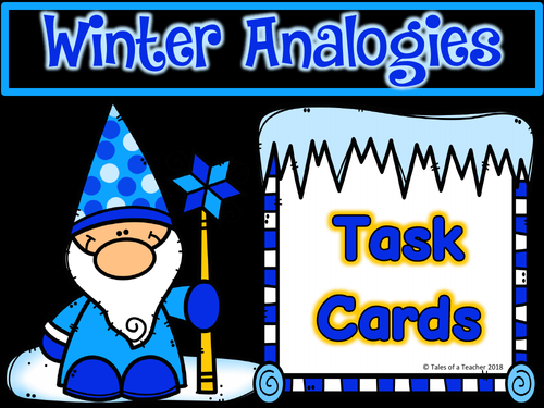 Winter Analogies Task Cards
