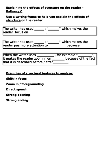 Differentiated resource for analysis of structural techniques