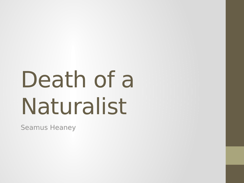 analysis-of-death-of-a-naturalist-teaching-resources