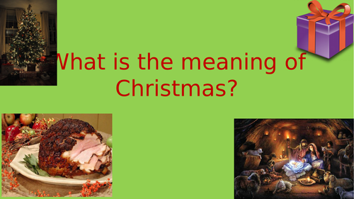 Assembly on the meaning of Christmas