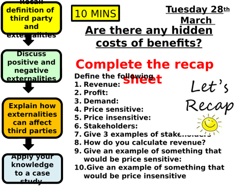 GCSE BUSINESS- POSITIVE AND NEGATIVE EXTERNALITIES