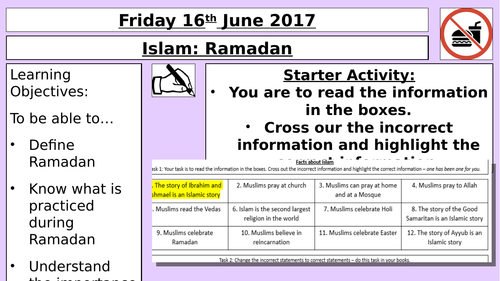 Ramadan Teaching Resources