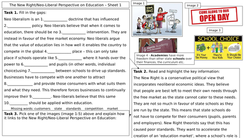 AQA A Level - Sociology - The New Right Perspective on Education
