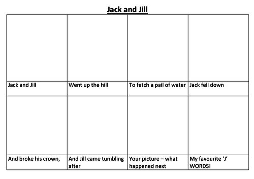 Jack and Jill Comic Strip and Storyboard