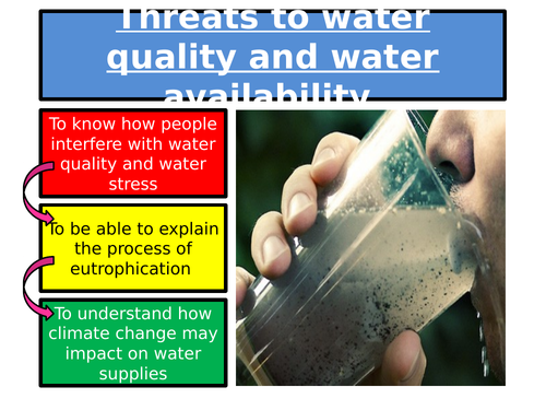KS3 - Energy unit - L17/18 threats to water quality - fully resourced