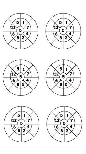 5x multiplication wheels teaching resources