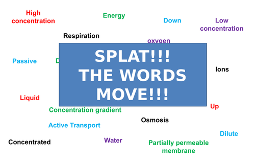 Diffusion, Osmosis, Active Transport | Moving Splat!!! | Game | Revision