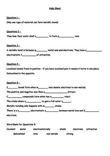 GCSE OCR Gateway C2 Chemistry - Metallic Bonding