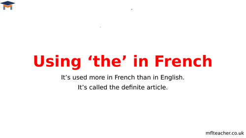 French - 'the'