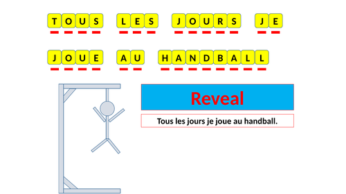 French - Freetime & frequency hangman