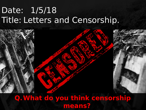 Letters and Censorship