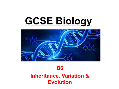 Combined science B6 Biology (F) : Inheritance, Variation, Evolution & Classification ppt (52 slides)